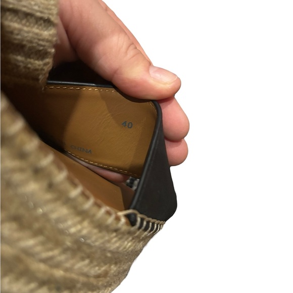 See by Chloe Glyn Espadrilles Wedge Black Leather Ankle Strap Sandals Sz 40 - Picture 13 of 13